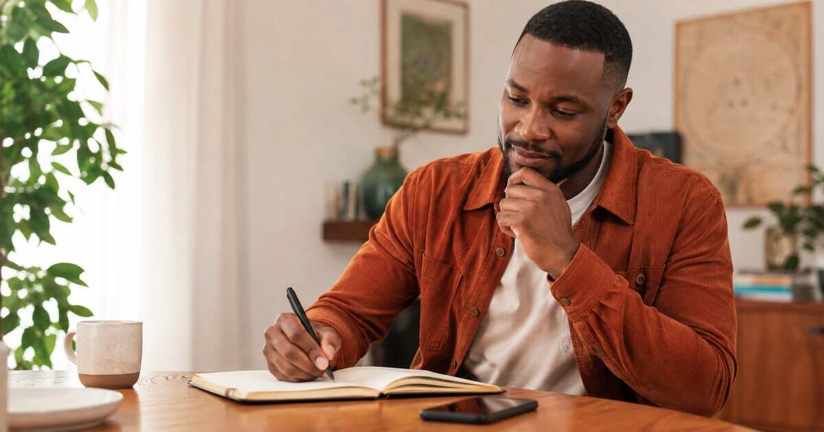 A person writing an honest, specific dating app prompt response